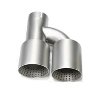 Embouts D'Échappement Double Embout D'échappement Acier Inoxydable Mat 1 Pièce Système Universel Pointe Silencieux Buse TYPE H Pour Golf R MK7 GTI Voiture Embout Arrière