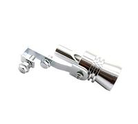 Embouts d'échappement Embout De Silencieux Arrière De Voiture Avec Valve De Sifflet Turbo Factice Pour A1 A3 A4 A5 A6 A7 B6 B7 B8 B9 C5 C6 C7 Q3 Q5 Q7 TT 8L 8P 8V S3( Silver)