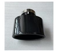 Embouts D'éChappement Embout De Silencieux D'échappement Ovale Noir Brillant Accessoire De Voiture en Acier Inoxydable Modification Tuyau d'échappement Voiture(ID 67MM-OD 105MM)