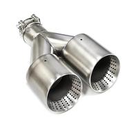 Embouts D'Échappement Embout De Silencieux D'échappement Universel En Acier Inoxydable Double Mat, 1 Pièce, 60MM 63mm, Pour GTI MK7 Et Golf7 D'Échappement(ID51MMOD89MM R)