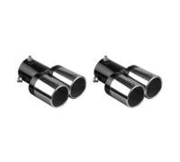 Embouts D'échappement Embout D'échappement Double Sortie 63 Mm en Acier Inoxydable Silencieux Automatique Bord Roulé Incliné Tuyau D'échappement Automatique Embout Echappement(2PCS)
