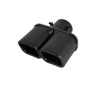 Embouts D'éChappement Embout D'échappement Noir Universel Carré Silencieux Double Sortie Tuyau De Voiture Buse En Acier Inoxydable(Black Straight)