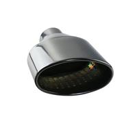 Embouts D'échappement Embout D'échappement Universel Pour Voiture Acier Inoxydable Poli 304 Sortie Ovale Roulée Extrémité Biseautée Tuyau Arrière Voiture(H0DJ3027f-L)