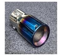 Embouts D'Échappement Embout Silencieux D'échappement Universel Pour Voiture, Tuyau Rond En Acier Inoxydable Chromé Embout Silencieux D'échappement Entrée Tuyau 75mm D'Échappement(Bleu)