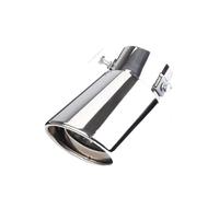Embouts D'Échappement Embout Silencieux D'échappement Universel Voiture Tuyau En Acier Inoxydable Garniture Chromée Doublure Gorge Arrière Voiture Modifiée D'Échappement(Curved-silver)