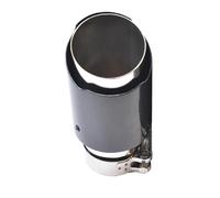 Embouts D'éChappement Embout Silencieux D'échappement Voiture en Fibre Carbone Brillant Embout Silencieux À Bride Droite en Acier Inoxydable 1 Pièce Embout Echappement(70-101mm)
