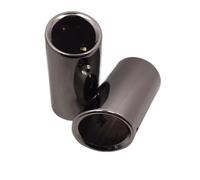 Embouts D'Échappement Embouts De Silencieux Pour BMW E90 325i 328i Embout D'échappement Rond Universel Pour Tuyaux 60 Mm(Slanted black)
