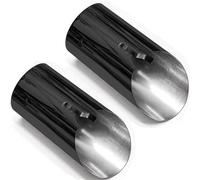 Embouts D'Échappement Embouts Silencieux Pour VW Pour Golf 4 Pour Bora Pour Jetta Tuyau D'échappement Voiture Double Tuyaux Acier Inoxydable(Black 2PCS)