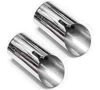 Embouts D'Échappement Embouts Silencieux Pour VW Pour Golf 4 Pour Bora Pour Jetta Tuyau D'échappement Voiture Double Tuyaux Acier Inoxydable(2pcs Silver)