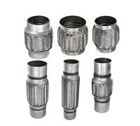 Embouts d'échappement Joint flexible d'échappement en acier inoxydable pour voiture, sifflet de simulation 65 mm