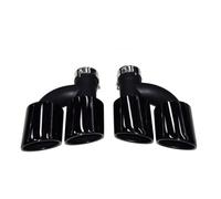 Embouts D'Échappement Lot 2 Tuyaux D'échappement Arrière Acier Inoxydable Double Sortie Voiture Pour A4 A5 A6 A7 S4 S5 S6 S7 Embout Silencieux Noir Buse 60 Mm(Noir)