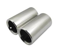 Embouts D'Échappement Lot De 2 Tuyaux D'échappement Acier Inoxydable Pour BMW Série 3 318i 320i 325i 328i 316i Décoration Silencieux 70 Mm(2pcs Silver)