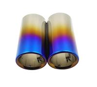 Embouts D'Échappement Lot De 2 Tuyaux D'échappement Acier Inoxydable Pour BMW Série 3 318i 320i 325i 328i 316i Décoration Silencieux 70 Mm(2pcs bleu)
