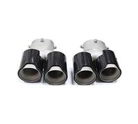 Embouts d'échappement Paire D'embouts D'échappement En Fibre De Carbone Pour BMW G22 G23 M440i 2021-2022, Système D'échappement Double Embout Silencieux Simulateur Sifflet(Carbon Fiber D)