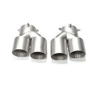 Embouts d'échappement Paire D'embouts D'échappement En Fibre De Carbone Pour BMW G22 G23 M440i 2021-2022, Système D'échappement Double Embout Silencieux Simulateur Sifflet(Matte SS)