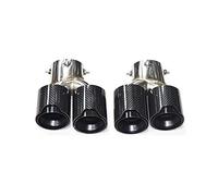 Embouts d'échappement Paire D'embouts D'échappement En Fibre De Carbone Pour BMW G22 G23 M440i 2021-2022, Système D'échappement Double Embout Silencieux Simulateur Sifflet(Carbon Fiber A)