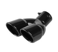 Embouts D'échappement Pour Modification Voiture Échappement Double Décoration Version Universelle Épaissie Silencieux Sortie D'échappement Tuyau Arrière Voiture(Black bent)