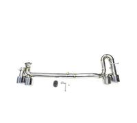 Embouts D'éChappement Pour VW Pour CC 2009-2018 Style « Low Exhaust Pipe Acier Inoxydable Double Sortie Embouts D'échappement Quadruples(Argent)