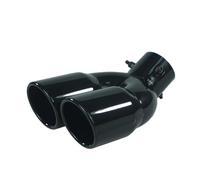 Embouts D'échappement Silencieux D'échappement Universel Courbé en Acier Inoxydable Double Sortie pour Voiture Embout Echappement(Black)