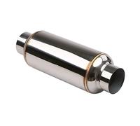 Embouts D'éChappement Silencieux d'échappement universel, entrée 2.5 "/3", résonateur en acier inoxydable, longueur 12 pouces, son profond(3 inch Outlet)