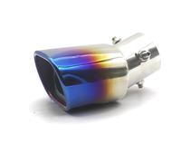 Embouts D'Échappement Tube D'échappement En Acier Inoxydable Surface Polie Décoration De Voiture Embout Silencieux Carré Universel Tuyaux(Style C)