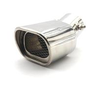Embouts D'Échappement Tube D'échappement En Acier Inoxydable Surface Polie Décoration De Voiture Embout Silencieux Carré Universel Tuyaux(Style A)