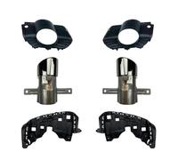 Embouts D'échappement Turbo Pour Pare-choc Arrière De Voiture Pour Mercedes Pour Benz GLA H247 GLA200 220 250 GLA35 GLA45 AMG Réaménagement 2020 +(GLA200 220 250silver)