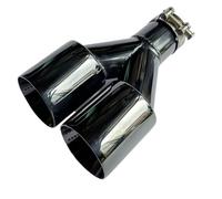 Embouts D'éChappement Tuyau D'échappement Acier Inoxydable Électroplaqué Noir Silencieux Gorge Forme Y À Double Sortie Gros Calibre(57mm-89mm)