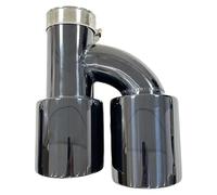 Embouts D'échappement Tuyau D'échappement Pour Pièces Inoxydable Galvanoplastie Modifié Forme H 4 Sorties Silencieux Double Sortie Tuyau Arrière Voiture(Left 60mm-89mm)