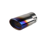 Embouts D'échappement Universels En Fibre De Carbone,Silencieux D'échappement Arrière Modifié,Embout D'échappement En Acier Inoxydable,Accessoires De Voiture - Type Blue Straight200g