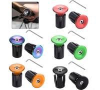 Embouts d'extrémité de guidon de vélo avec verrou d'extension pour vélos de montagne, adaptés aux guidons de 22 à 24 mm, en aluminium et en caoutchouc (couleur verte (avec clé))