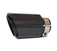 Embouts D'extrémité En Fiber Carbone En Acier Inoxydable Noir Accessoires De Voiture Silencieux De Tuyau Queue Universel Système D'échappement Droit