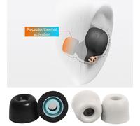 Embouts d'oreille en mousse à mémoire de forme, paire de rechange, compatibles avec les écouteurs WF-1000XM5, gris et noir
