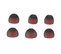Embouts D'oreille En Silicone, 6 PièCes, Gris Rouge, RéDuction Du Bruit, Bouchons D'oreilles De Remplacement Confortables Pour Philips Pour Jaybird X4 X3 X2 X