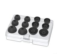 Embouts d'oreille en silicone pour Powerbeats Pro 2 de remplacement avec architecture de réduction du bruit et adaptation naturelle de la forme d'oreille (noir 2 x SML)