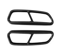 Embouts Embout De Silencieux D'échappement Pour A6 C7 2016-2018, Protection De Remplacement En Acier Inoxydable Noir Brillant Embout d'échappement pour voiture