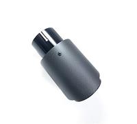 Embouts Embout De Tuyau D'échappement Et Silencieux Pour Voiture, 1 Pièce, Bride Droite, Embout Arrière En Acier Inoxydable Noir Carbone Mat Embout d'échappement pour voiture(76MM IN 101MM OUT)