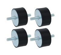 Embouts en Caoutchouc Absorbeur de Vibrations | Montures Anti-Vibration à Double Goupille en Caoutchouc 4 Pièces - Composants pour Compresseurs de Générateurs Pompes Moteurs