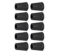 Embouts en Caoutchouc pour Bâton de Marche, 10 Protections de Pied Absorbant les Chocs pour Bâton de Marche Autour de la Tête Diamètre du Trou de 11 Mm pour la Marche