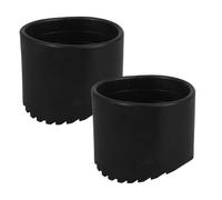 Embouts en Caoutchouc pour Pieds D'échelle Pliante Noir 2pcs