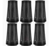 Embouts en Caoutchouc Universels pour Bâtons de Randonnée et Cannes de Marche - Lot de 6 Protecteurs Anti-Dérapants Anti-Choc pour Sécurité Personnes Âgées et Randonneurs