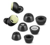 Embouts en mousse à mémoire de forme pour Google Pixel Buds Pro, embouts de rechange antidérapants pour écouteurs sans fil Google True - Tient dans l'étui de chargement, 3 paire(tailles mixtes, noir)