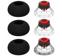 Embouts en Silicone Noir Et Mousse Taille M pour Plantronics Lot De 6 Pcs | Accessoires de Remplacement pour Oreillette Bluetooth, Maintien Stable et Isolation Phonique, Conception Souple et Lavable