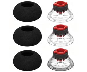 Embouts en Silicone Noir Et Mousse Taille M pour Plantronics Lot De 6 Pcs | Accessoires de Remplacement pour Oreillette Bluetooth, Maintien Stable et Isolation Phonique, Conception Souple et Lavable