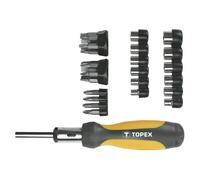Embouts et douilles de tournevis avec support, lot de 29 pièces.