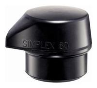 Halder Embouts SIMPLEX 3202.280 – Caoutchouc chargé, noir, pied intégré, D=80 mm