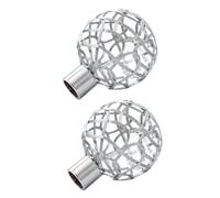 Embouts Lot pour à en de Fer Rideaux Nordiques Tringle Blanc, Décoration Élégante de 2 Fenêtre pour Salon et Salle à Manger