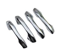 Embouts Poignee Porte Compatible Avec Kia Pour Rio Pour 4 X-line 2017 2018 2019 2020 ABS Chromé Fibre Carbone Poignée Porte Capots Bordure Décoration Voiture Style(Chrome handle)