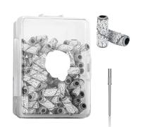 Embouts Ponceuse Manchons Mini forets à ongles for enlever le Gel, accessoires de polissage des, 100 pièces(Bands-80)