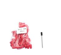 Embouts Ponceuse Manchons Perceuse à ongles en plastique rouge, accessoires, bouchons de bloc, mandrin dissolvant Gel, soins des pieds, cuticules, 50 pièces(5x11 80 Grit)